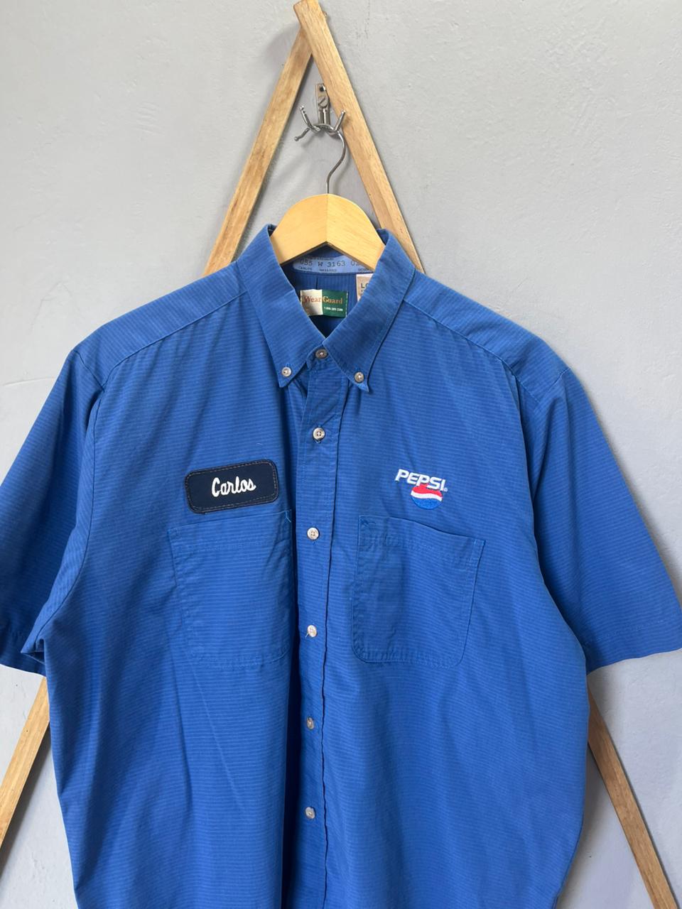 Wear Guard Pepsi Shirt | Short Sleeves |Korean-Inspired Oversized Fit | Lightweight Summer Wear | Men Women | Online Shopping