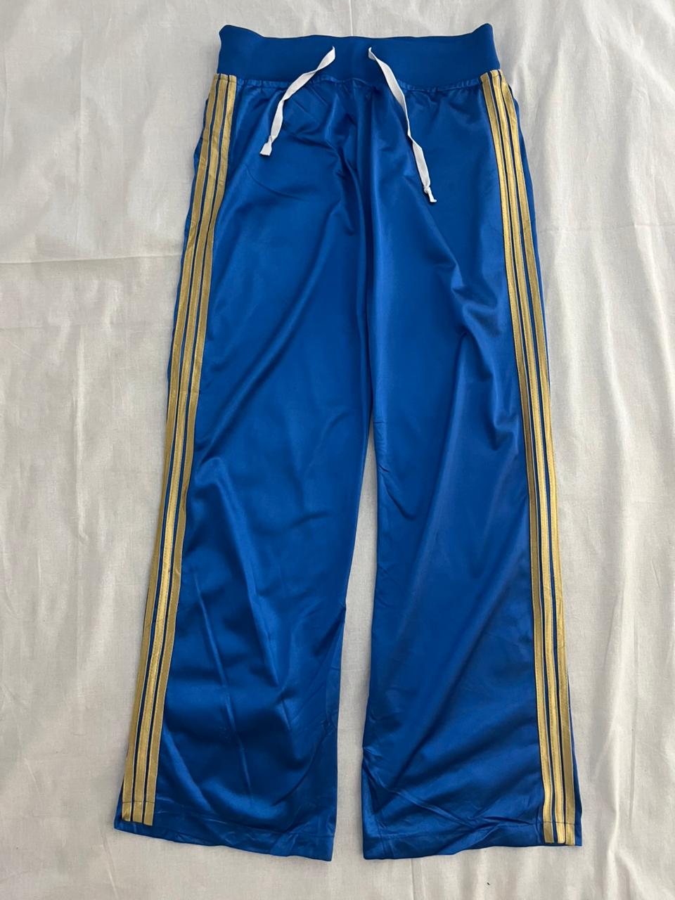 Blue Track Pant with 3 golden stripes | Everyday Sportswear | Streetwear Style | Men Women | Online Shopping
