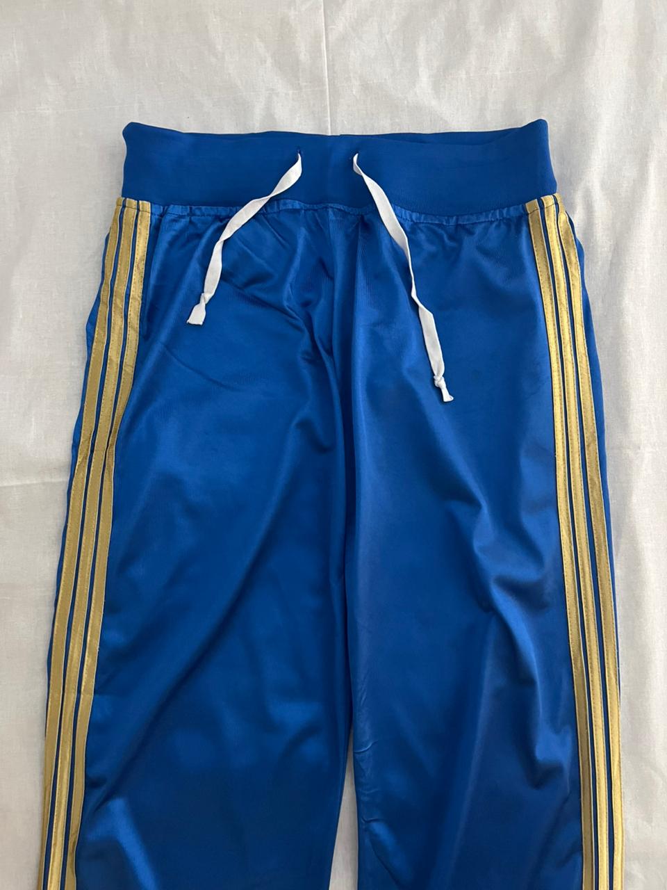 Blue Track Pant with 3 golden stripes | Everyday Sportswear | Streetwear Style | Men Women | Online Shopping