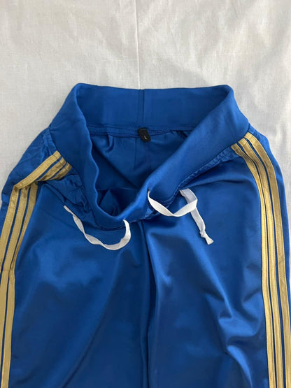 Blue Track Pant with 3 golden stripes | Everyday Sportswear | Streetwear Style | Men Women | Online Shopping