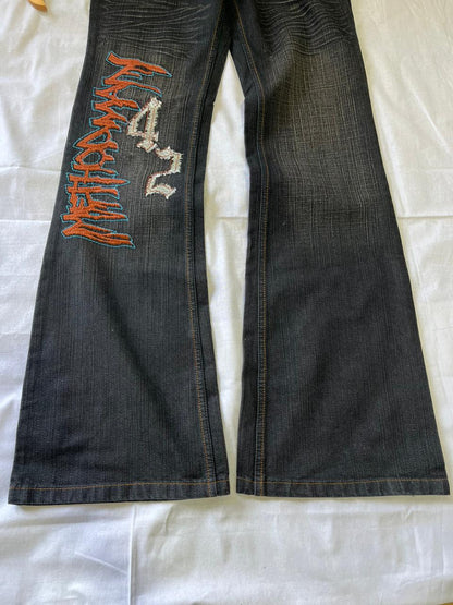 HI POWER Vintage Blue Jeans | Pre-Owned Streetwear Denim|  Men Women | Unisex  | Online Shopping