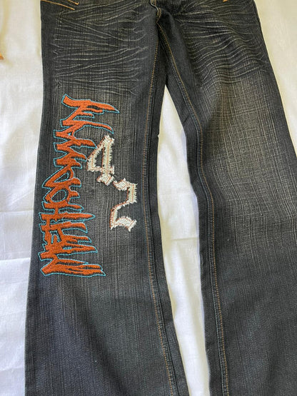 HI POWER Vintage Blue Jeans | Pre-Owned Streetwear Denim|  Men Women | Unisex  | Online Shopping