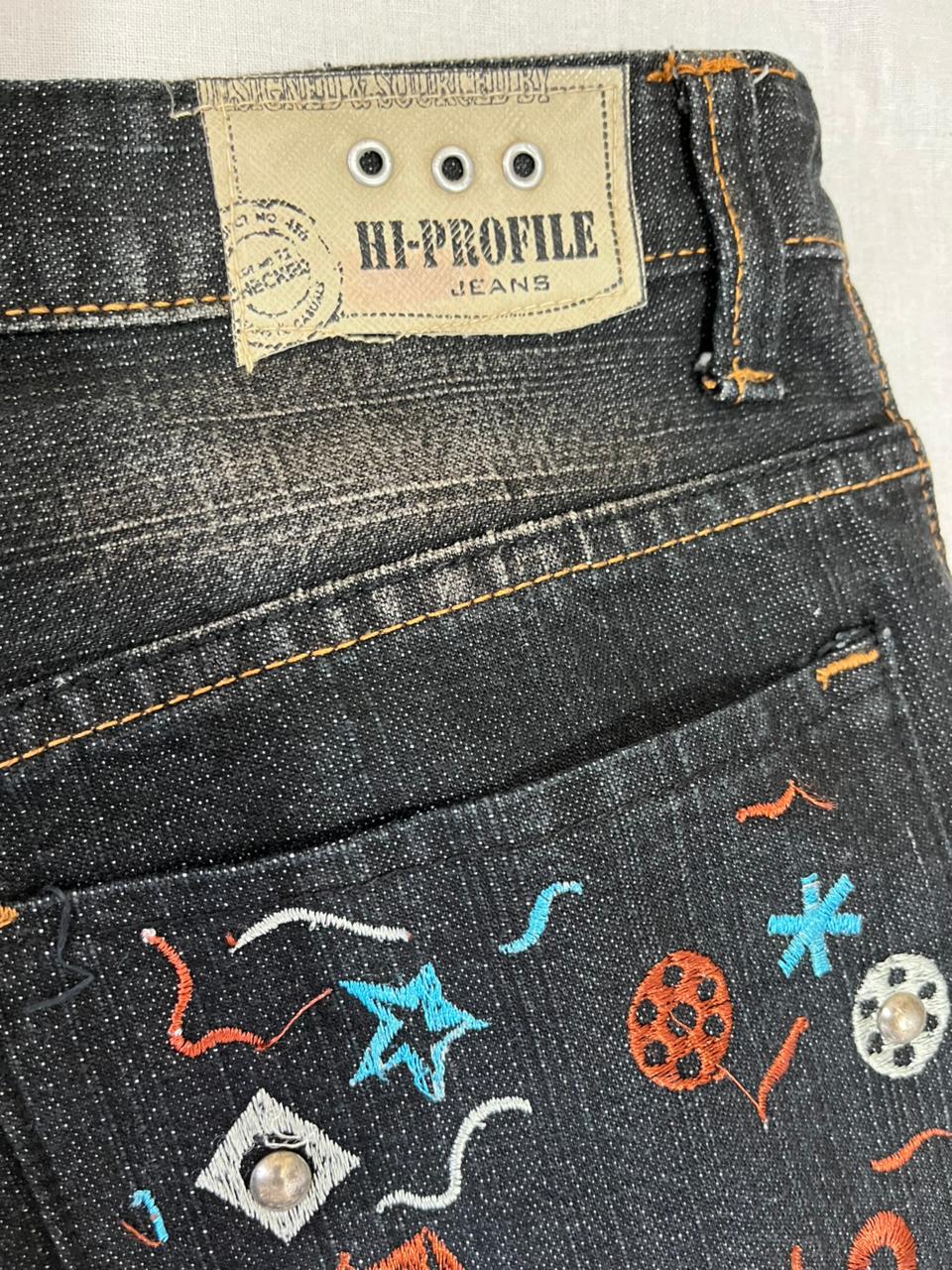 HI POWER Vintage Blue Jeans | Pre-Owned Streetwear Denim|  Men Women | Unisex  | Online Shopping