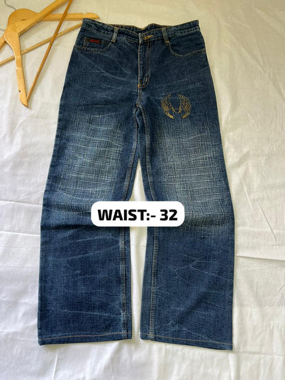 DUDE Vintage Blue Jeans | Pre-Owned Streetwear Denim|  Men Women | Unisex  | Online Shopping