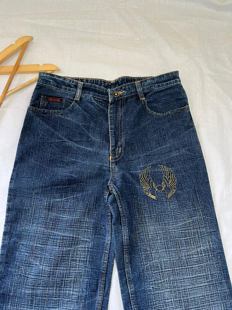 DUDE Vintage Blue Jeans | Pre-Owned Streetwear Denim|  Men Women | Unisex  | Online Shopping