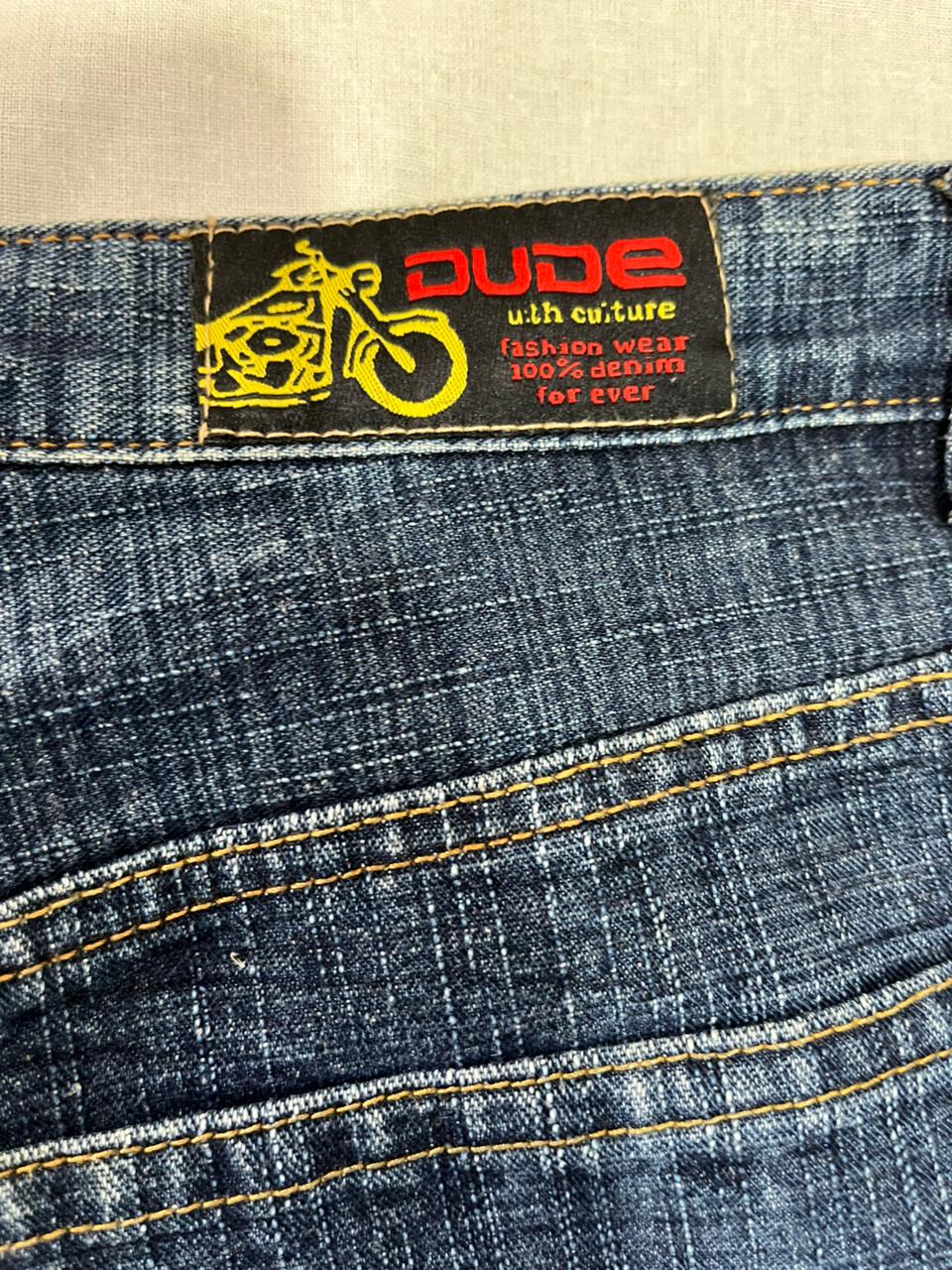 DUDE Vintage Blue Jeans | Pre-Owned Streetwear Denim|  Men Women | Unisex  | Online Shopping