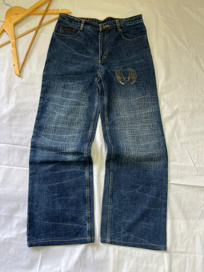 DUDE Vintage Blue Jeans | Pre-Owned Streetwear Denim|  Men Women | Unisex  | Online Shopping