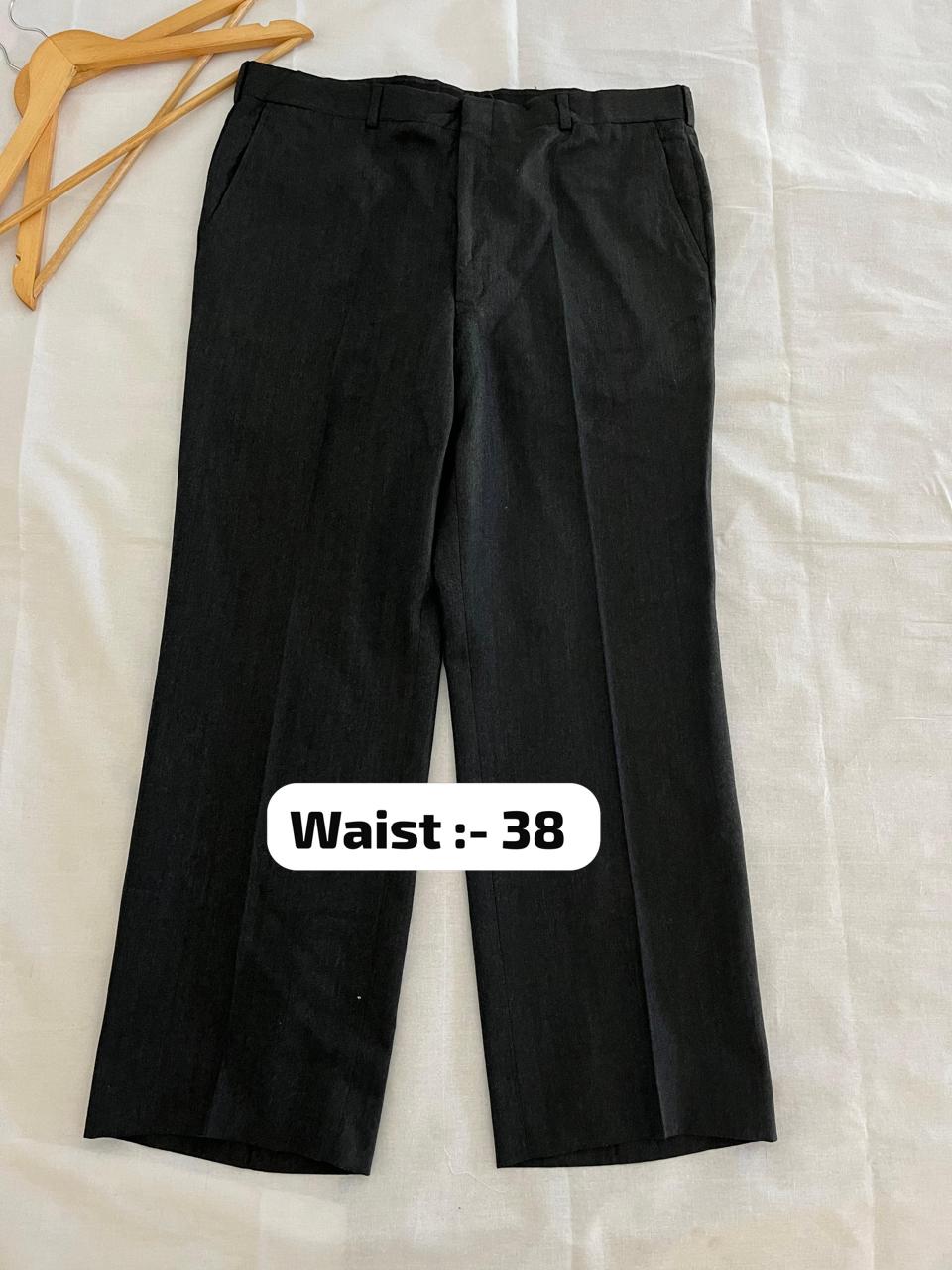 GREY POLYESTER FORMAL Trousers || Everyday Wear Pants | Smart Casual Style | Men Women | Online Shopping