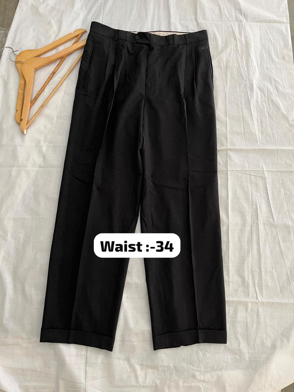 Light black Trousers |Double pleated | Everyday Wear Pants | Smart Casual Style | Men Women | Online Shopping