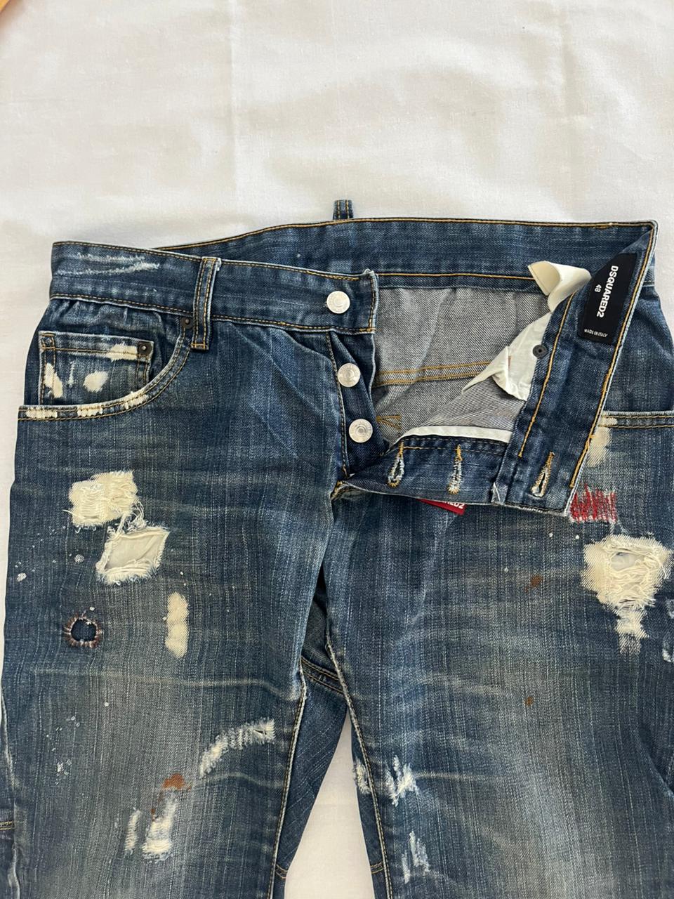 Dsqhared2 Vintage Blue Jeans | Vintage roughed Pre-Owned Streetwear Denim