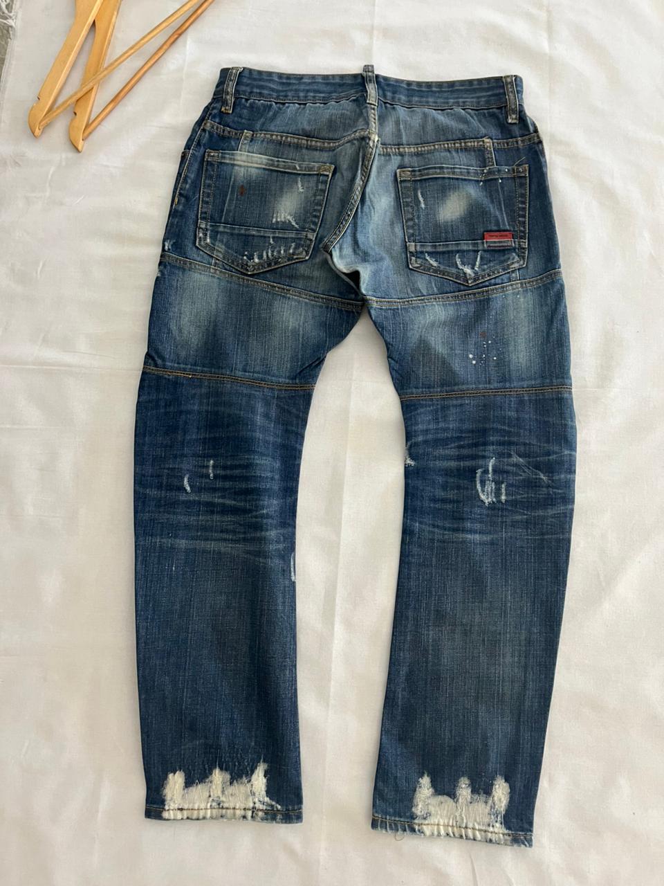 Dsqhared2 Vintage Blue Jeans | Vintage roughed Pre-Owned Streetwear Denim