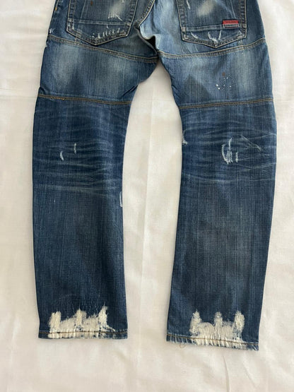 Dsqhared2 Vintage Blue Jeans | Vintage roughed Pre-Owned Streetwear Denim