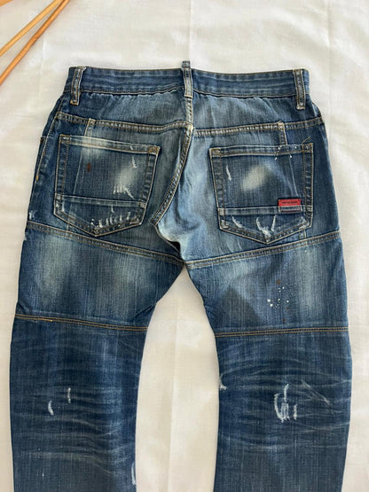 Dsqhared2 Vintage Blue Jeans | Vintage roughed Pre-Owned Streetwear Denim