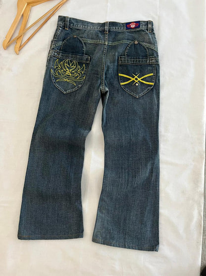 Rock Vintage Blue Jeans | Pre-Owned Streetwear Denim