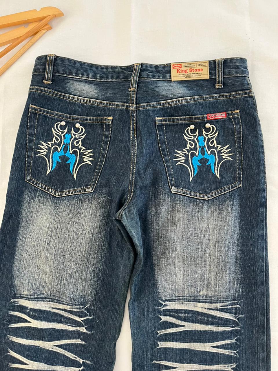 king Stone Vintage Jeans | Pre-Owned Streetwear Denim|  Men Women | Unisex  | Online Shopping