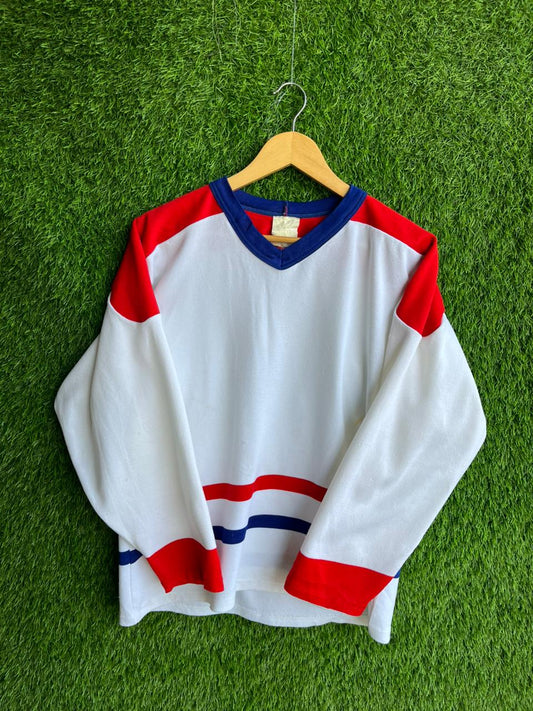 Ice hockey plain white Jersey |Vintage Oversized Streetwear | Men Women |  Online Shopping