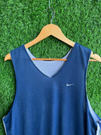 Vintage Navy Blue & White Basketball Jersey | Oversized Streetwear | Men Women