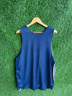 Vintage Navy Blue & White Basketball Jersey | Oversized Streetwear | Men Women