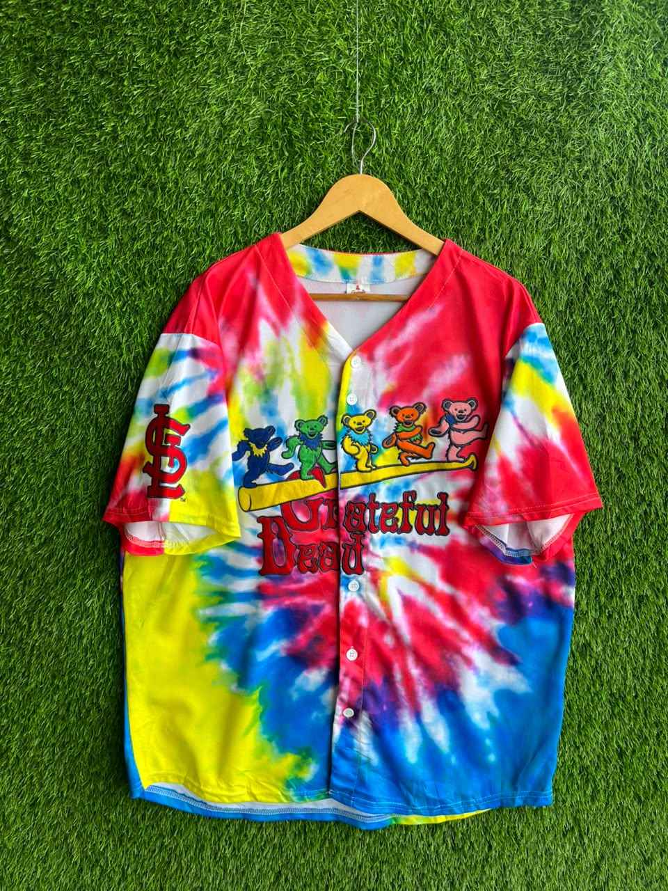 RARE MLB GRATEFUL DEAD Jersey |Vintage Oversized Streetwear | Men Women |  Online Shopping
