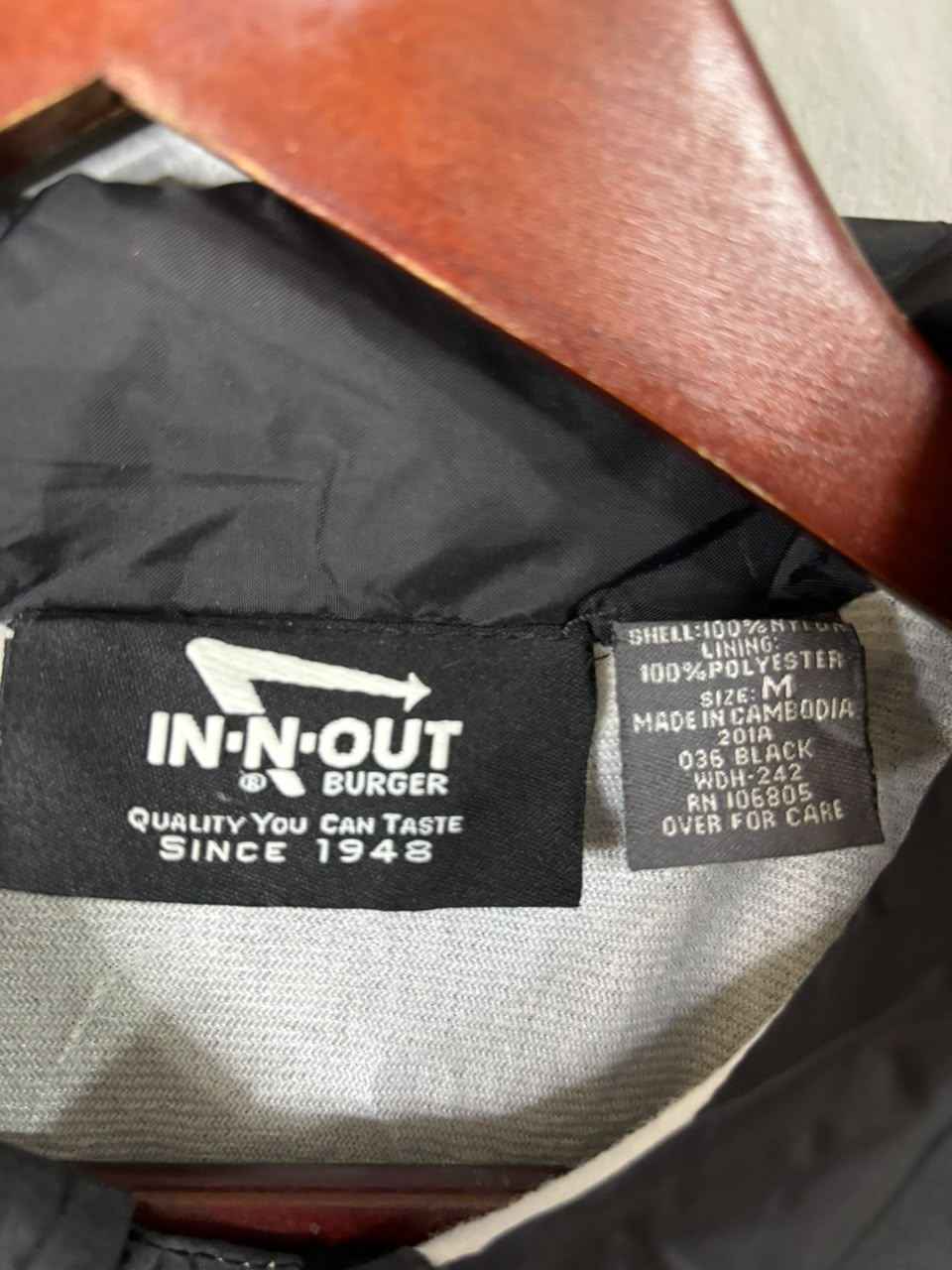 In N Out Burger Windbreaker | Wind Cheater |Jackets| Sportswear , Gymwear & Activewear | Track& Field| Running | Winter wear