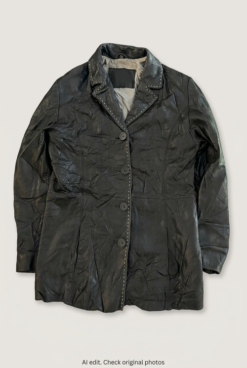 Adler Collection leather jacket front preview