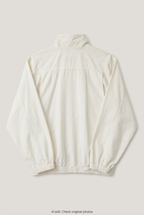 Back product view of cream windbreaker, flat lay