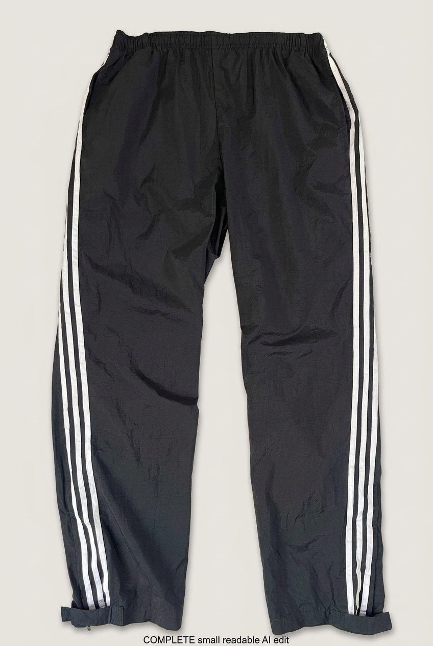 Black Adidas trousers front preview