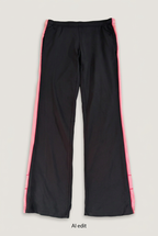 Black and pink Puma trousers front preview