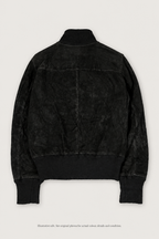 Black jacket styled back view