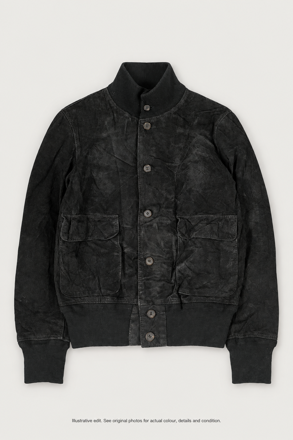 Black jacket styled front view