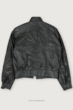 Black moto jacket back preview