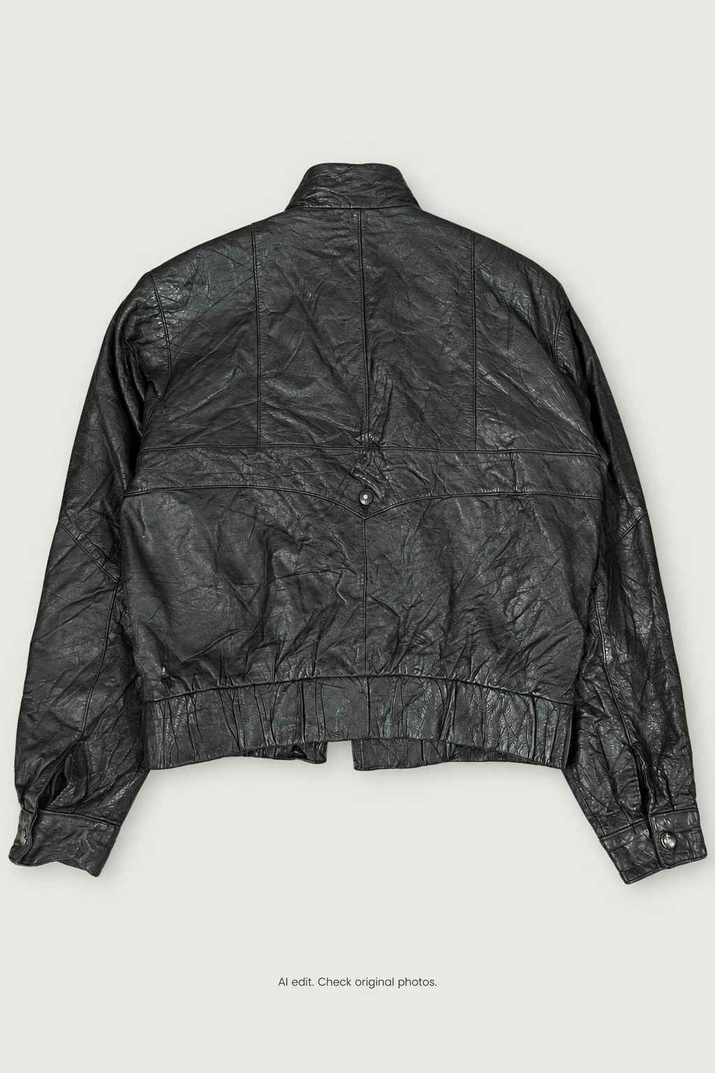 Black moto jacket back preview