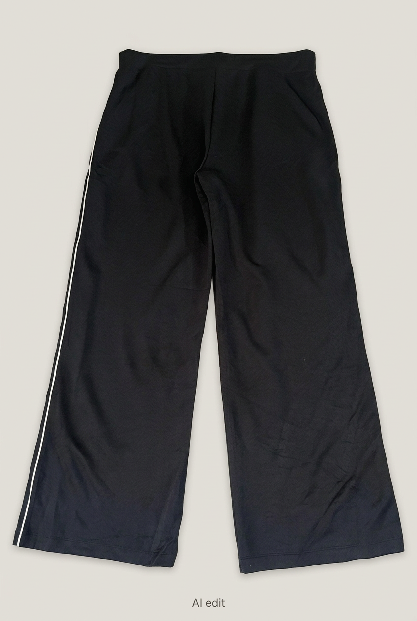 Black N.W.D wide-leg trousers back preview