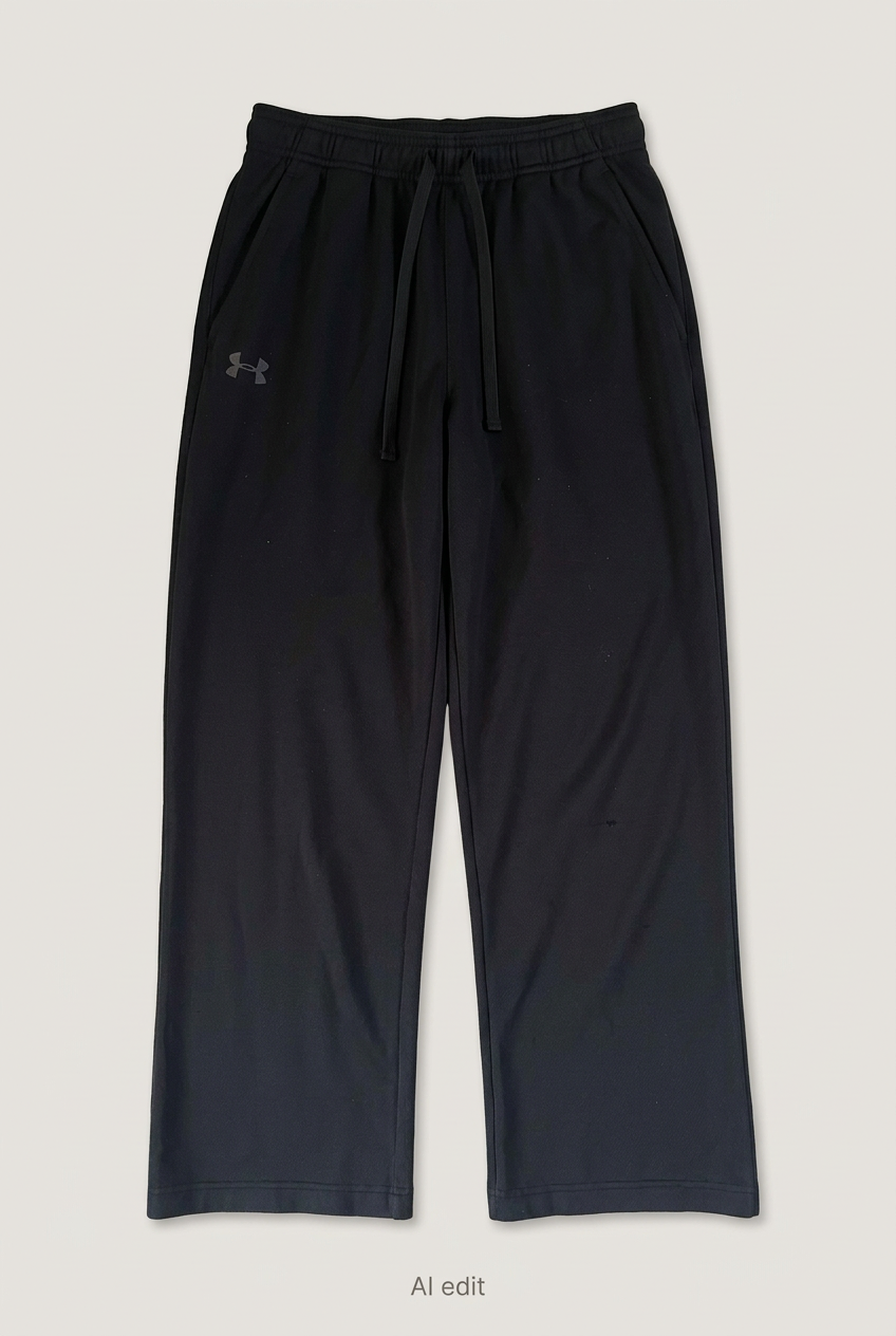 Black Under Armour trousers front preview