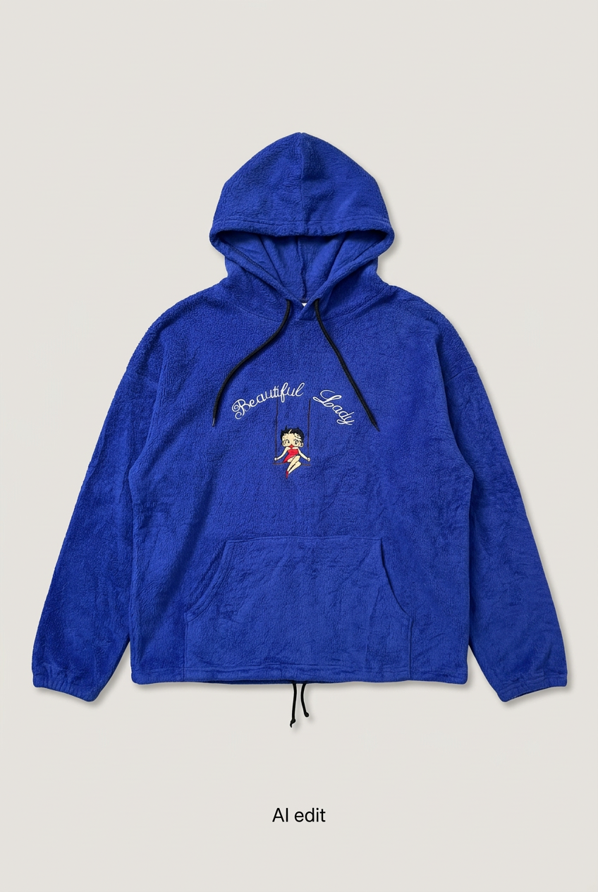 Blue Betty Boop hoodie front preview