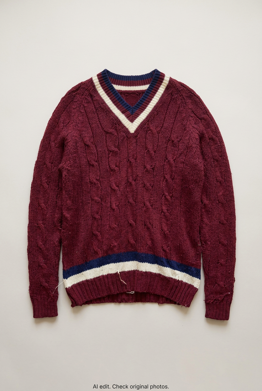 Burgundy sweater replacement front preview