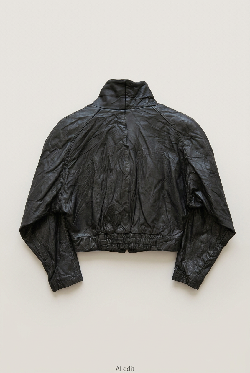 Cropped Wilsons leather jacket back preview