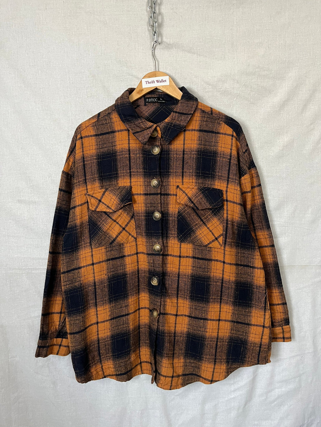 Flannel Shirt Vintage Streetwear F DTCC