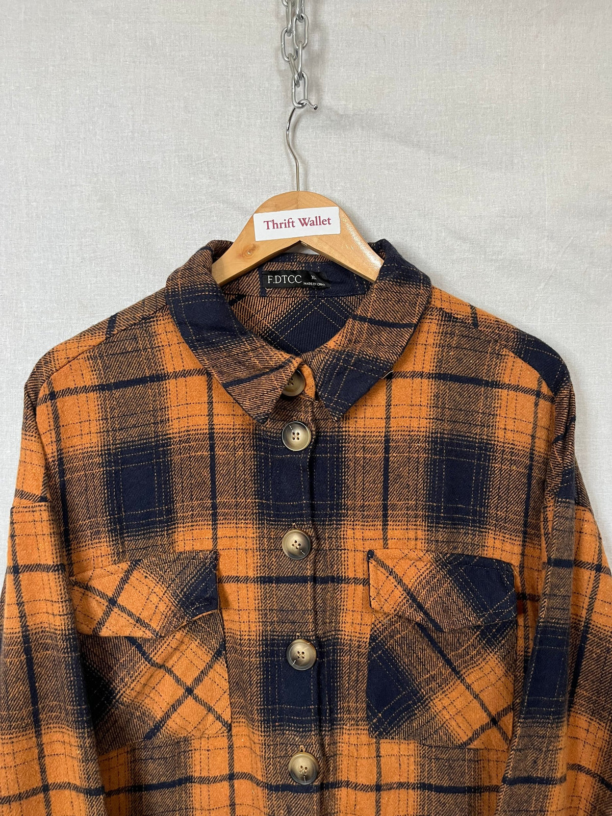 Flannel Shirt Vintage Streetwear F DTCC