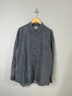 Full Sleeve Shirts Oversized Streetwear Silk uomo