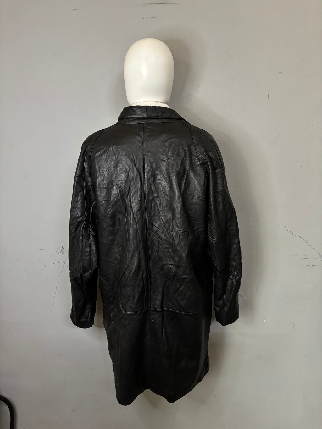 Leather Jackets Oversized Vintage Button leather