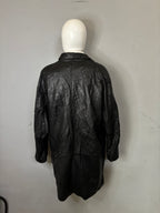 Leather Jackets Oversized Vintage Button leather
