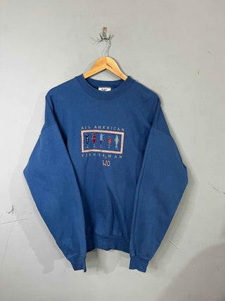 Sweatshirt Vintage Streetwear Oversized All American fisher man