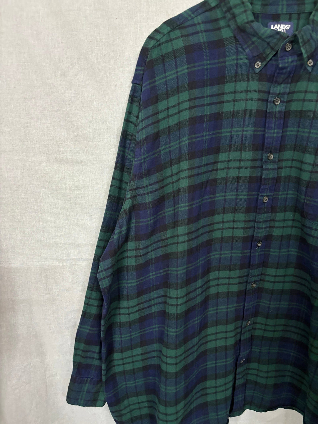 Flannel Shirt Vintage Streetwear Lands End