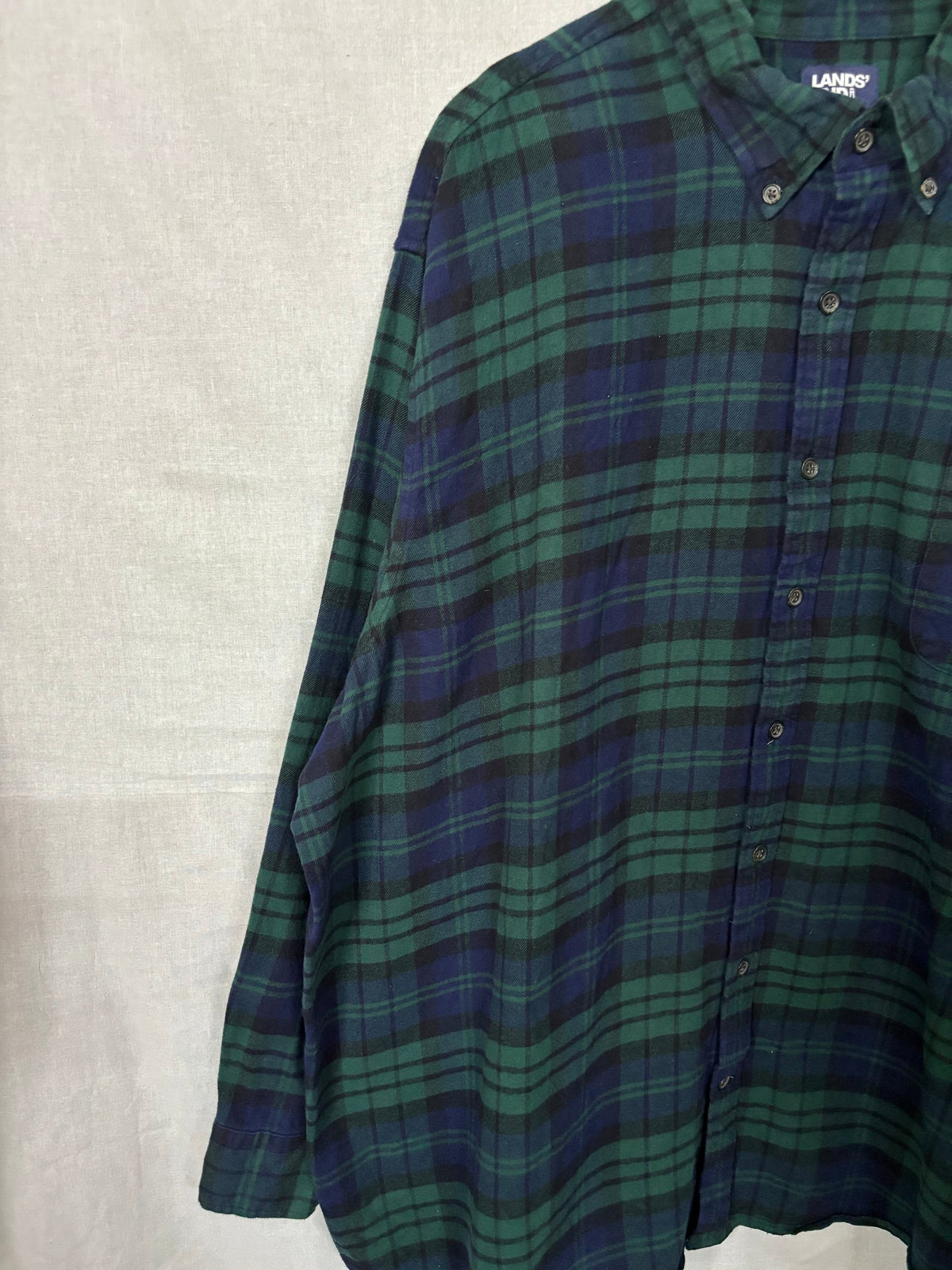 Flannel Shirt Vintage Streetwear Lands End