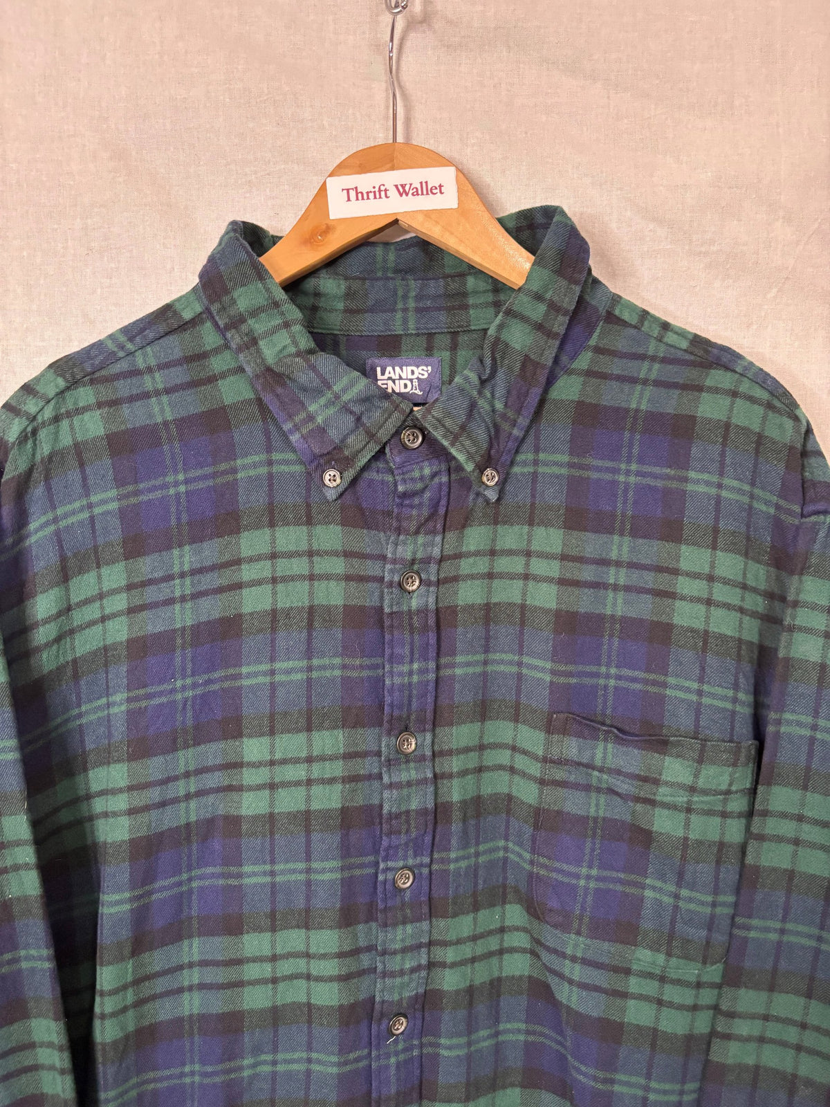 Flannel Shirt Vintage Streetwear Lands End
