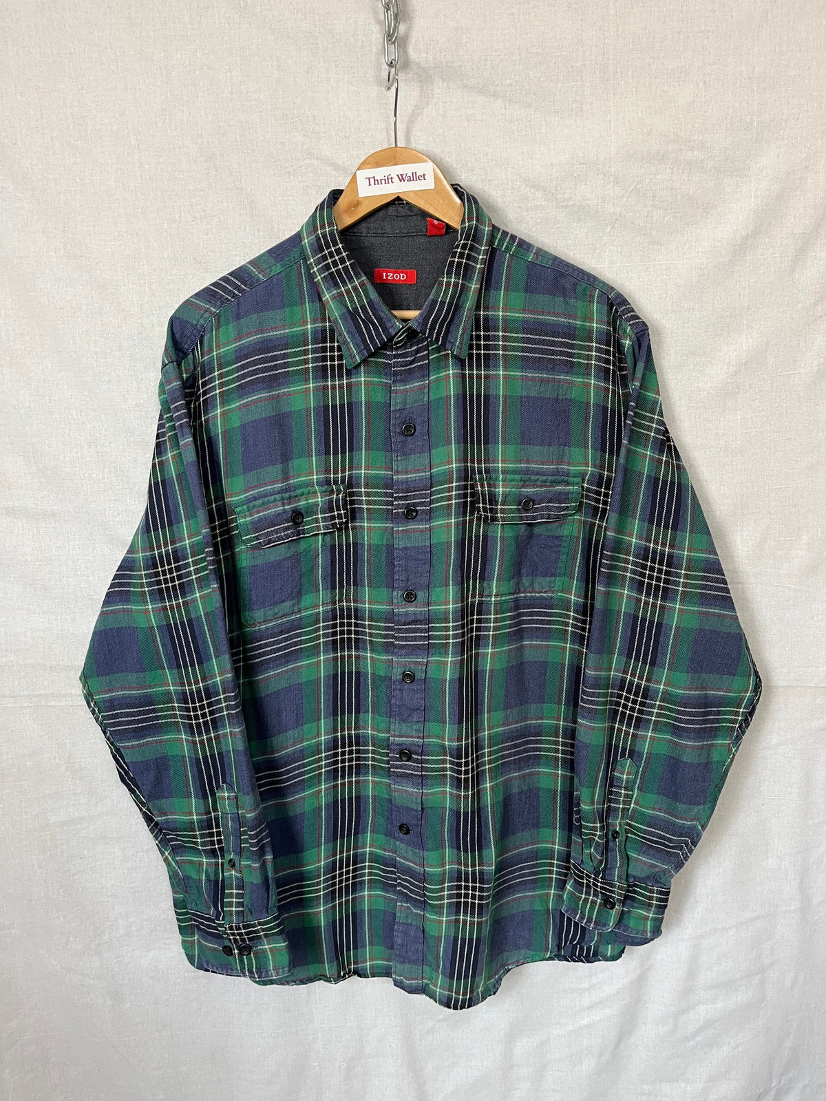 Flannel Shirt Vintage Streetwear IZOD