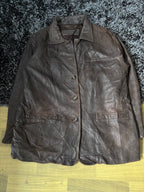 Leather Jackets Oversized Dark brown