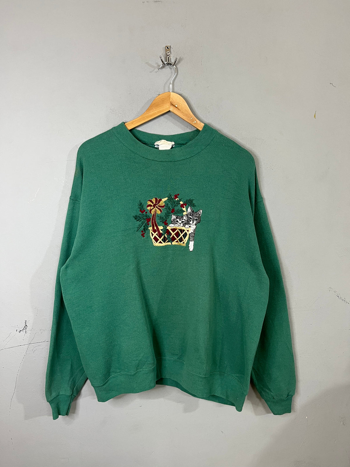 Sweatshirt Vintage Streetwear Oversized Cats in Bucket