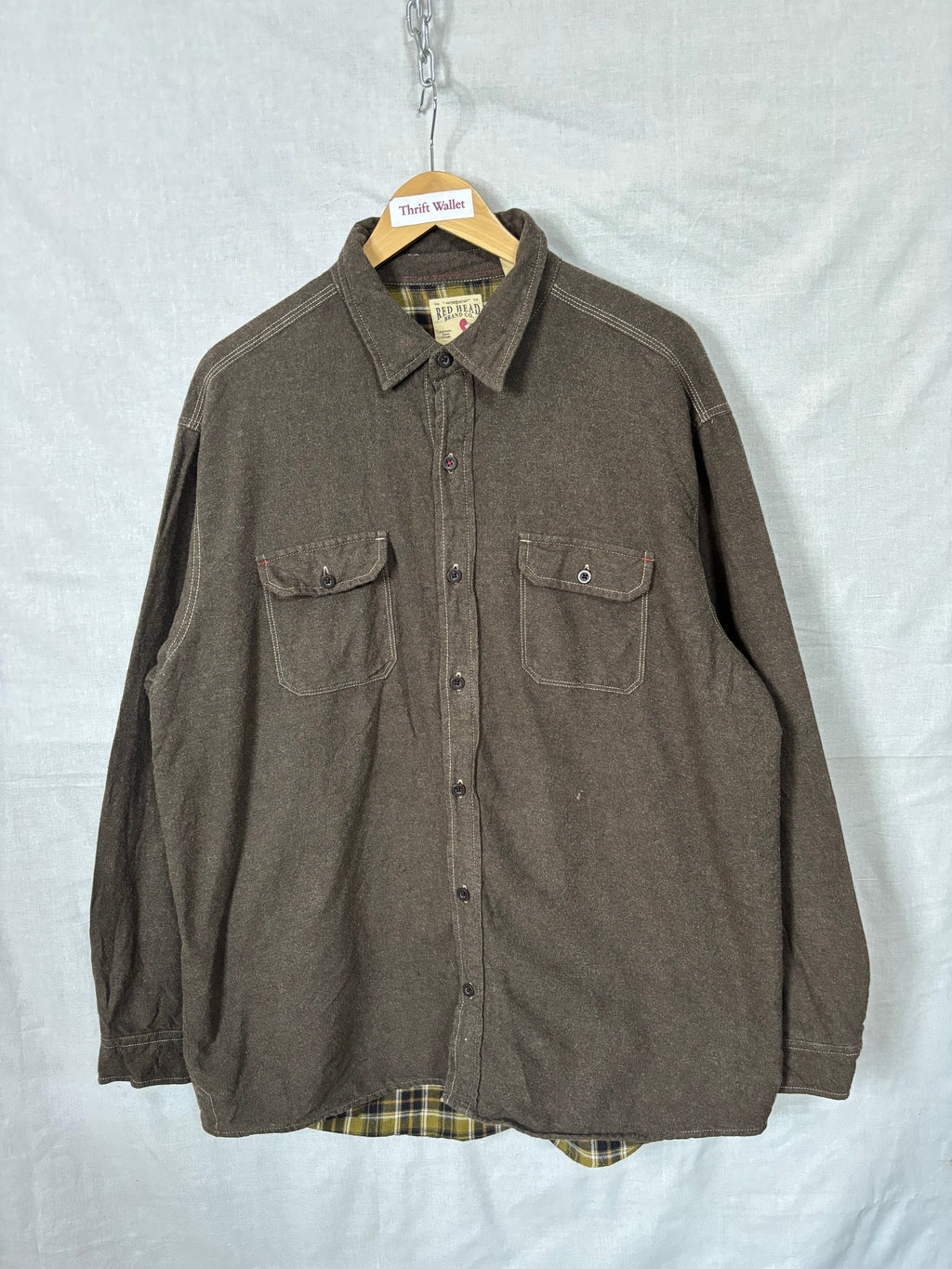Flannel Shirt Vintage Streetwear Red Head